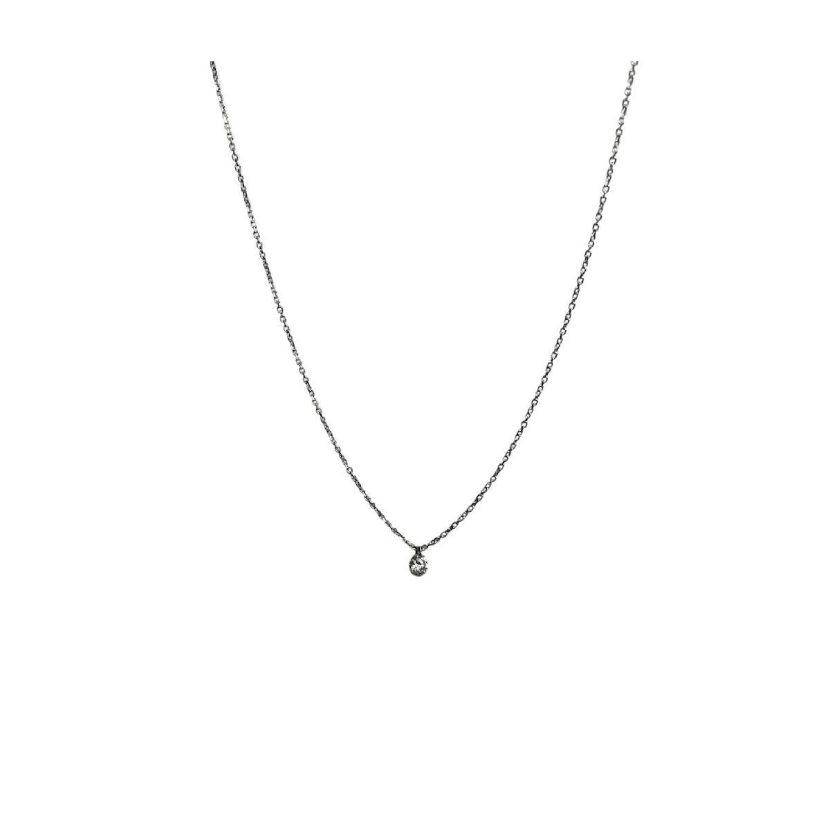0,10 CARATS WHITE GOLD NECKLACE - PB1BTB-10