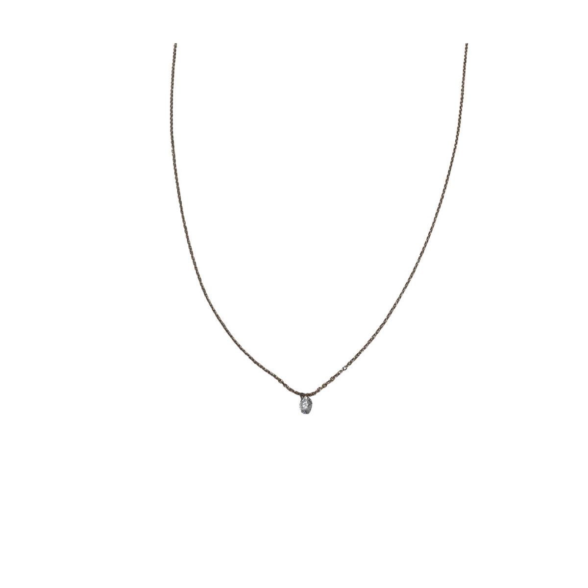 0,10 CARATS BROWN DIAMOND ROSE GOLD NECKLACE - PB1RTB-10