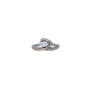 ANILLO PLATA SERPENTEANTE CAVA Y  PERLA - AN065451