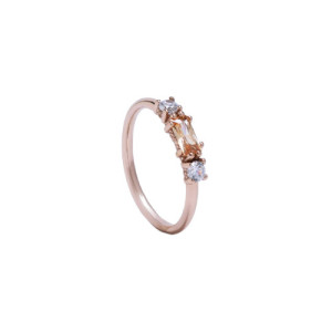 ANILLO ORO ROSA BAGUETTE CAVA  - AN065460/2