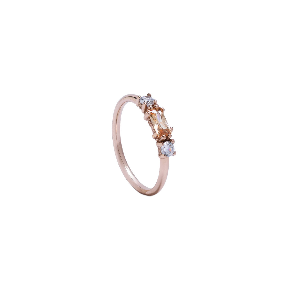 ANILLO ORO ROSA BAGUETTE CAVA  - AN065460/2 ANILLO ORO ROSA BAGUETTE CAVA  - AN065460/2
