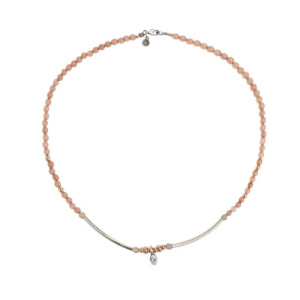 COLGANTE CUENTAS BLANCO PERLA  - CL065514