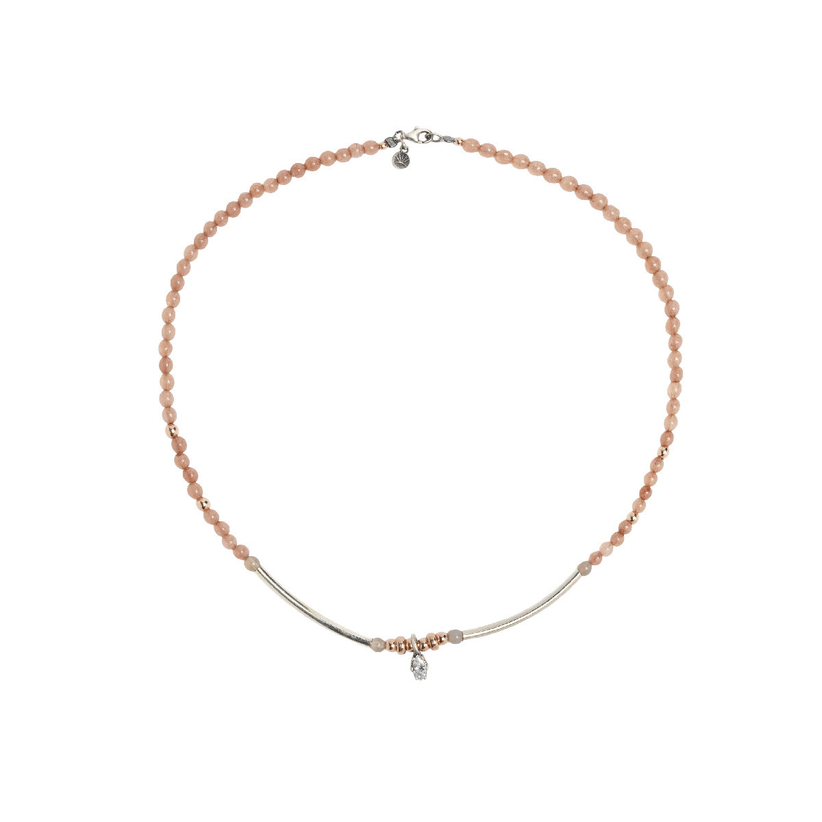 COLGANTE CUENTAS BLANCO PERLA  - CL065514