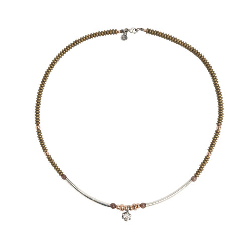 COLGANTE CUENTAS BROWN - CL065510