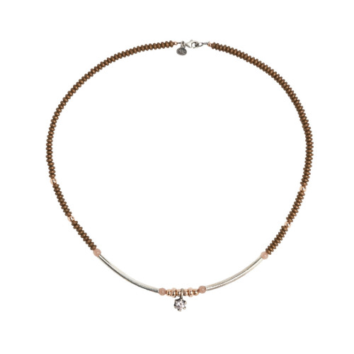 COLGANTE CUENTAS MUSTARD  - CL065512