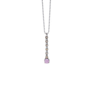 ROSE QUARTZ SUNFIELD NECKLACE - CL065574