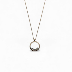CYRCLE ROSE GOLD PANOS & SAVAS NECKLACE - N2154/BW