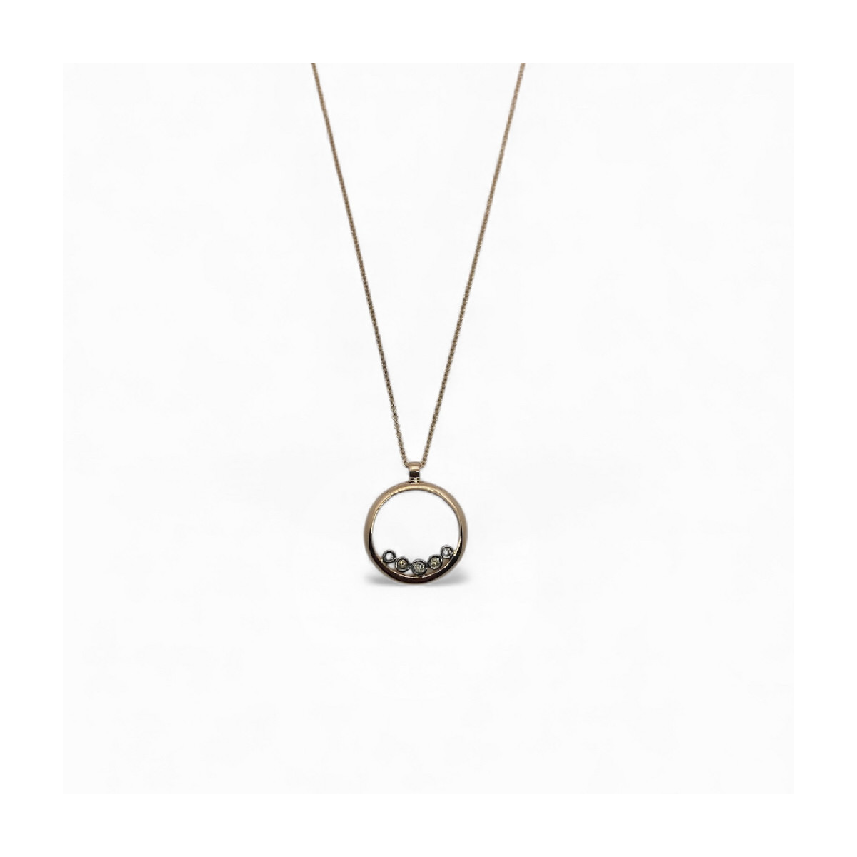CYRCLE ROSE GOLD PANOS & SAVAS NECKLACE - N2154/BW