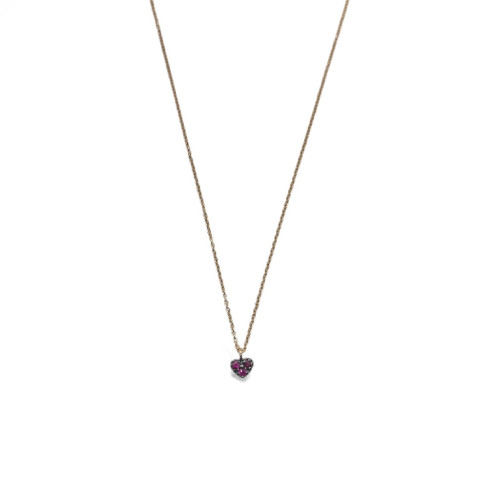 HEART ROSE GOLD PANOS & SAVAS NECKLACE - N0832
