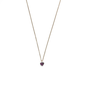 HEART ROSE GOLD PANOS & SAVAS NECKLACE - N0832