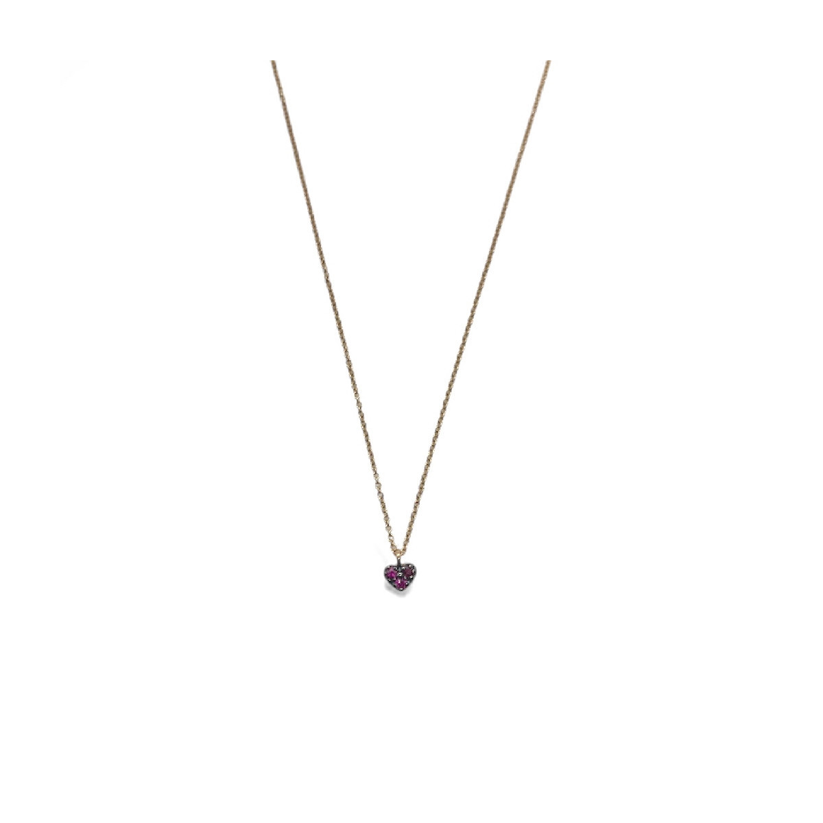 HEART ROSE GOLD PANOS & SAVAS NECKLACE - N0832