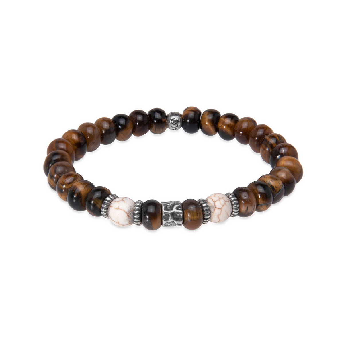 PULSERA PLATADEPALO OJO DE TIGRE - MB266X T/M