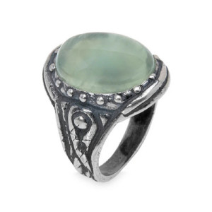 ANILLO PLATADEPALO PREHNITA - WR153X T/14