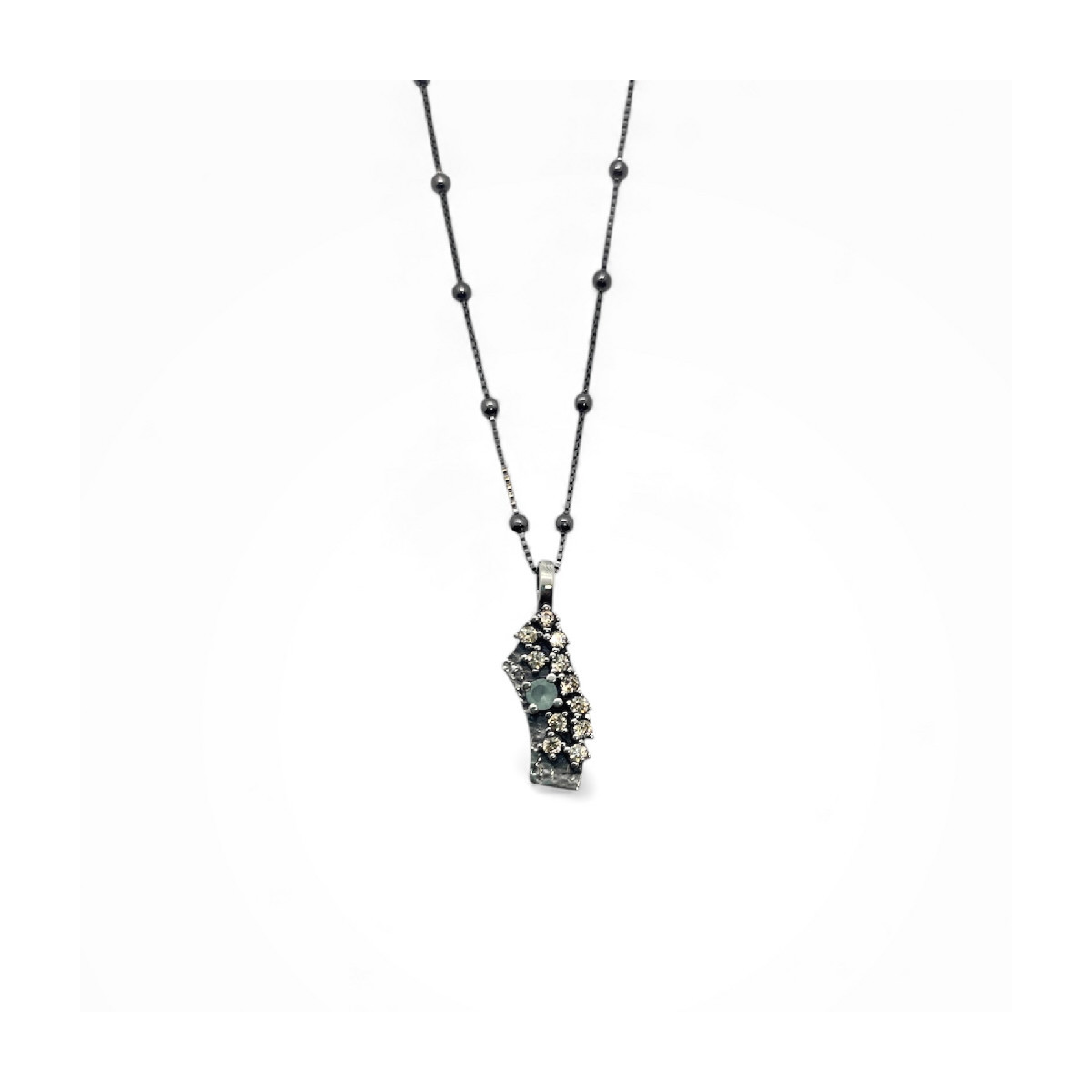 COLLAR TOP SILVER CALCEDÒNIA - CO7926PP