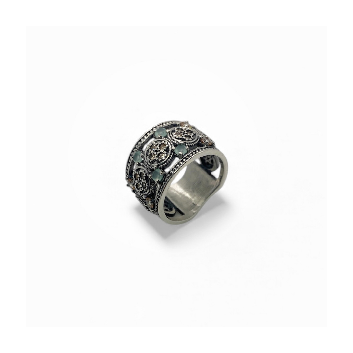 ANILLO TOP SILVER CALCEDÓNIAS - AN7907P