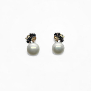 PEARL TOP SILVER EARRINGS - PE7881P