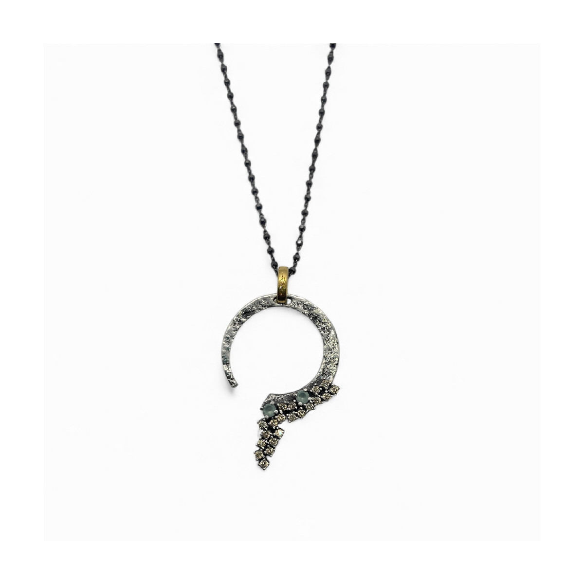 CHALCEDONY TOP SILVER NECKLACE - CO7926P