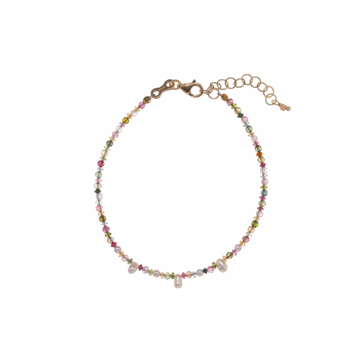 POLSERA ALISIA OR TURMALINES PERLES - AL4657ORO