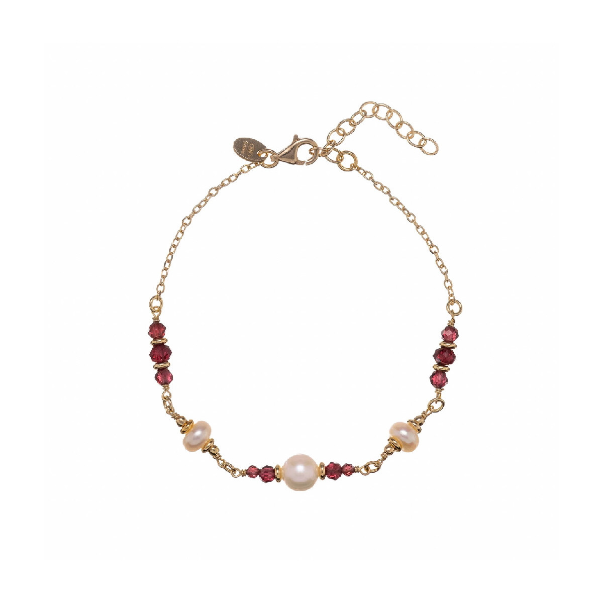 POLSERA ALISIA OR GRANATES PERLES - AL5182ORO GRANATO