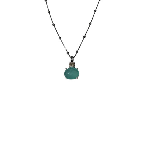 CHALCEDONY TOP SILVER NECKLACE - CO7868PCAD