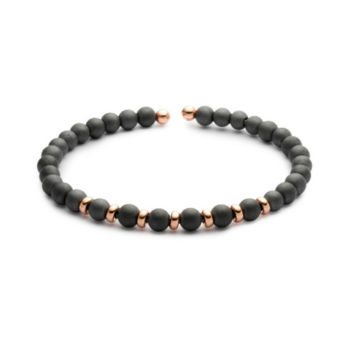 POLSERA ESCLAVA JAIBOR HEMATITE OR ROSA - S4678JP360