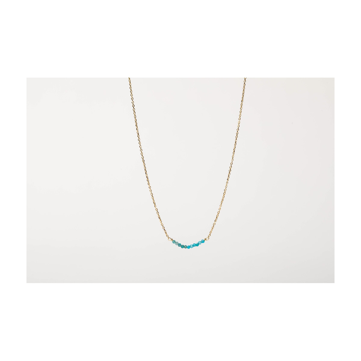 APATITE NECKLINE ALISIA NECKLACE - AL0943ORO APATITE