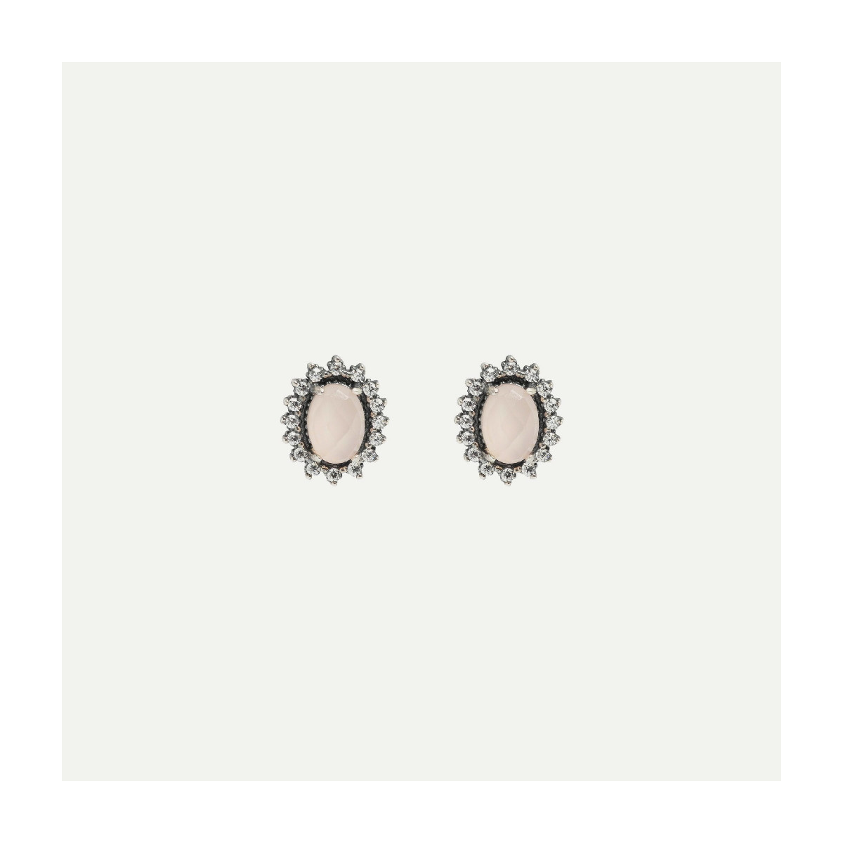 PENDIENTES SUNFIELD PLATA CUARZO ROSA - PE067531/15