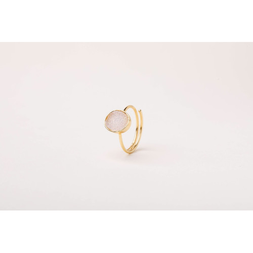 DRUSA QUARTZ ALISIA RING - AL5197ORO AGATABIANC