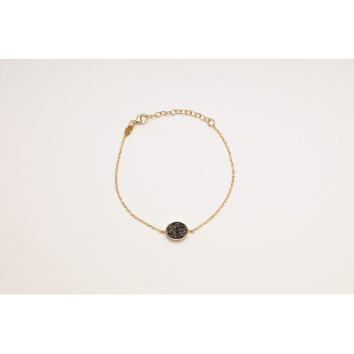 PULSERA ALISIA CUARZO DRUSA - AL5196ORO AGATAGRIS