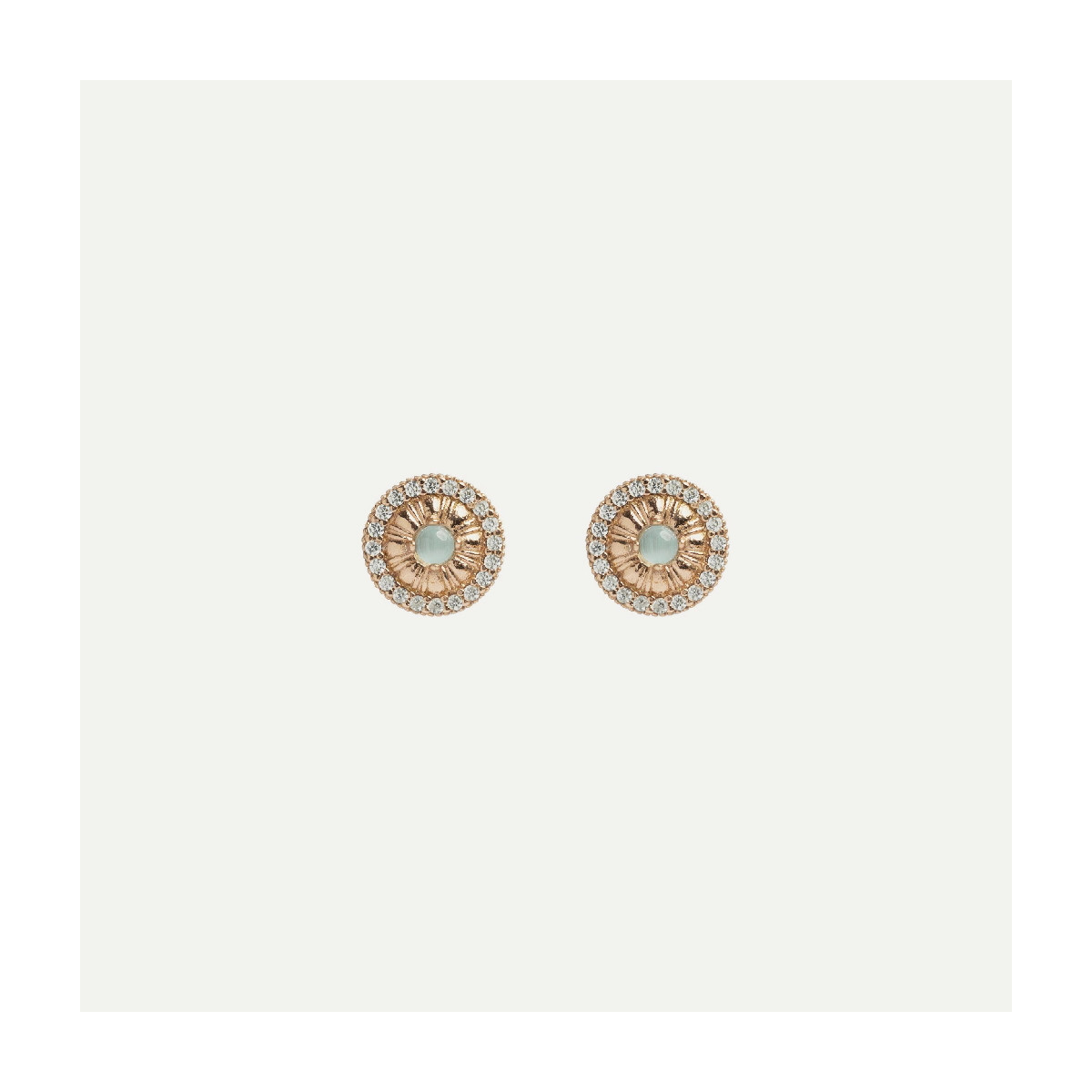 CHALCEDONY SUNFIELD EARRINGS - PE067602/2