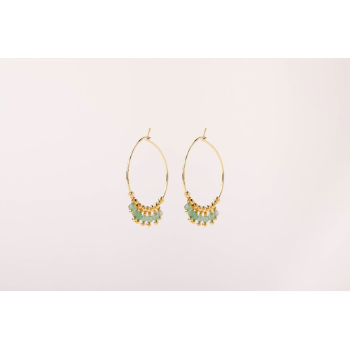 AVENTURINE ALISIA EARRINGS - AL0905ORO AVVENTURIN