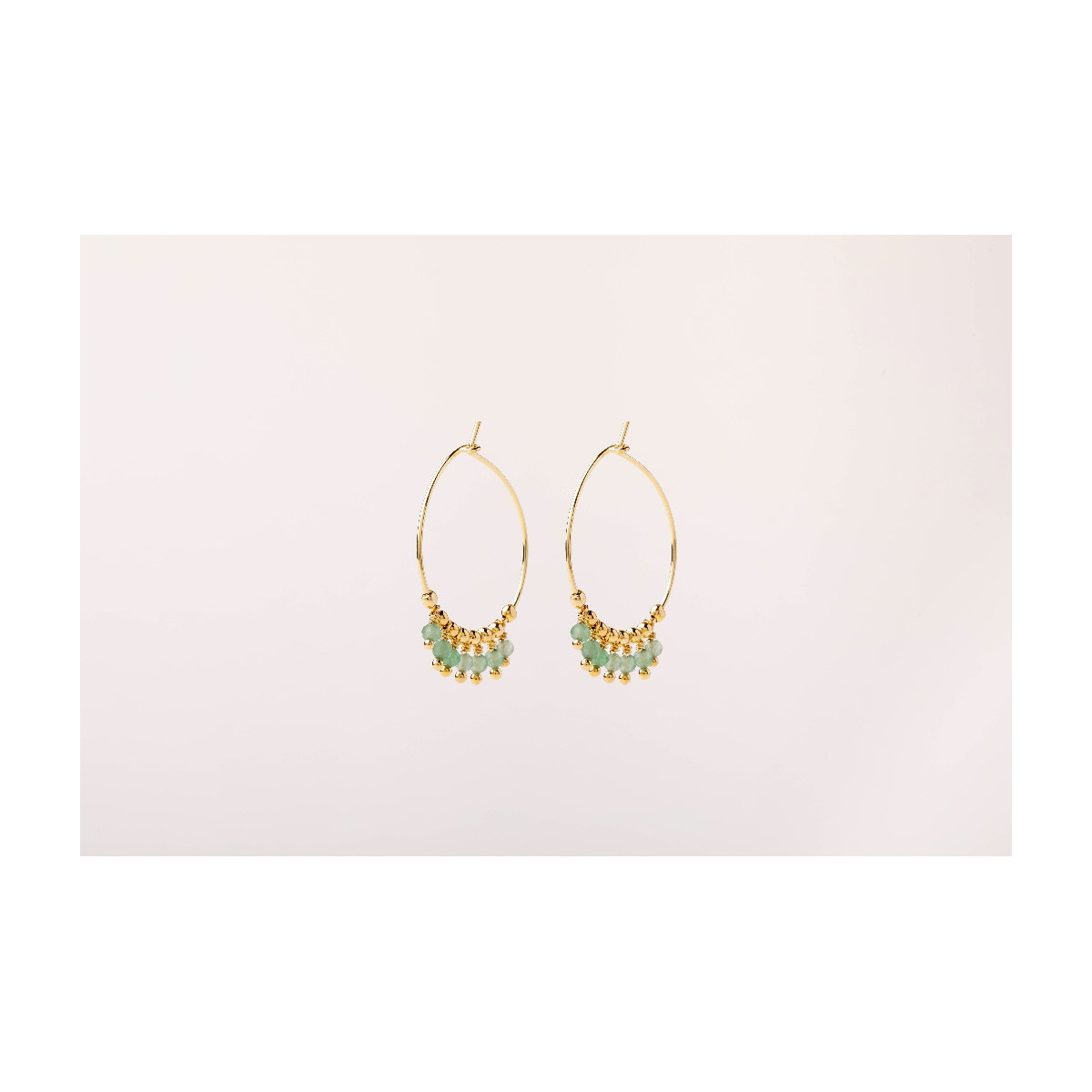 AVENTURINE ALISIA EARRINGS - AL0905ORO AVVENTURIN