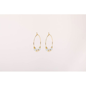 AQUAMARINE ROSE QUARTZ ALISIA EARRINGS - AL5665ORO AQUAMAR-QR