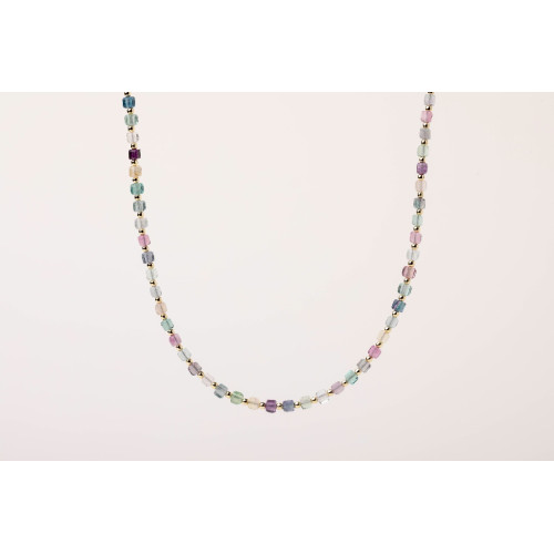 MULTICOLOR ALISIA NECKLACE - AL5685ORO FLUORITE