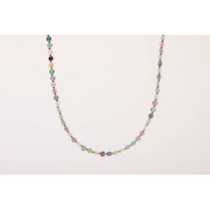 MULTICOLOR ALISIA NECKLACE - AL5685ORO FLUORITE