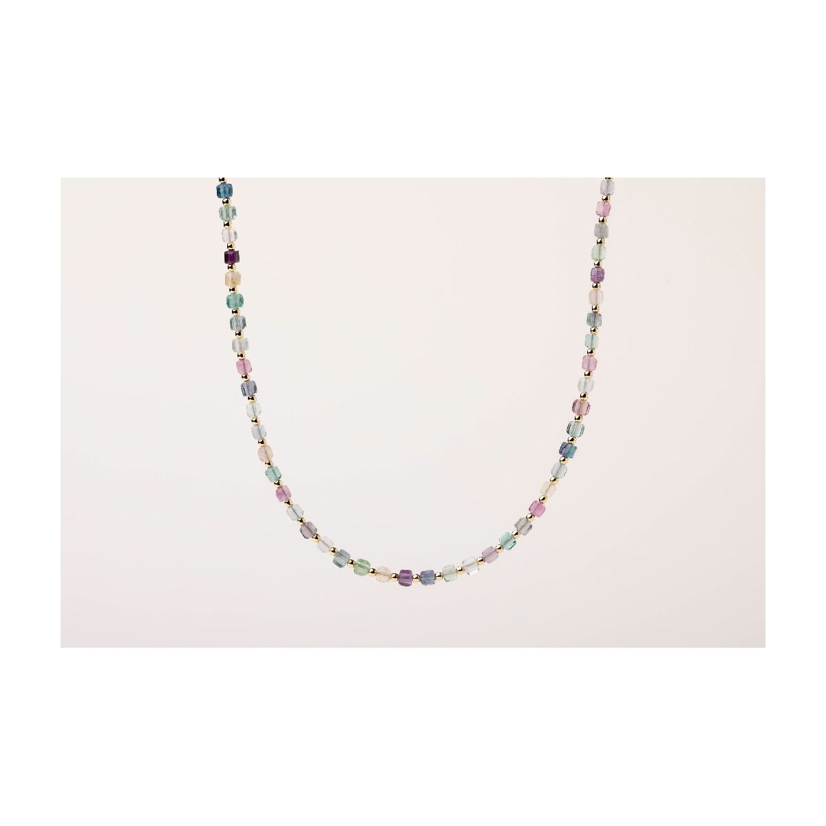 MULTICOLOR ALISIA NECKLACE - AL5685ORO FLUORITE
