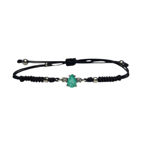 GREEN TOP SILVER BRACELET - PU8123PMA