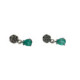 GREEN QUARTZ TOP SILVER EARRINGS - PE8163P GREEN QUARTZ TOP SILVER EARRINGS - PE8163P