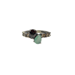 CHALCEDONY TOP SILVER RING - AN8140P