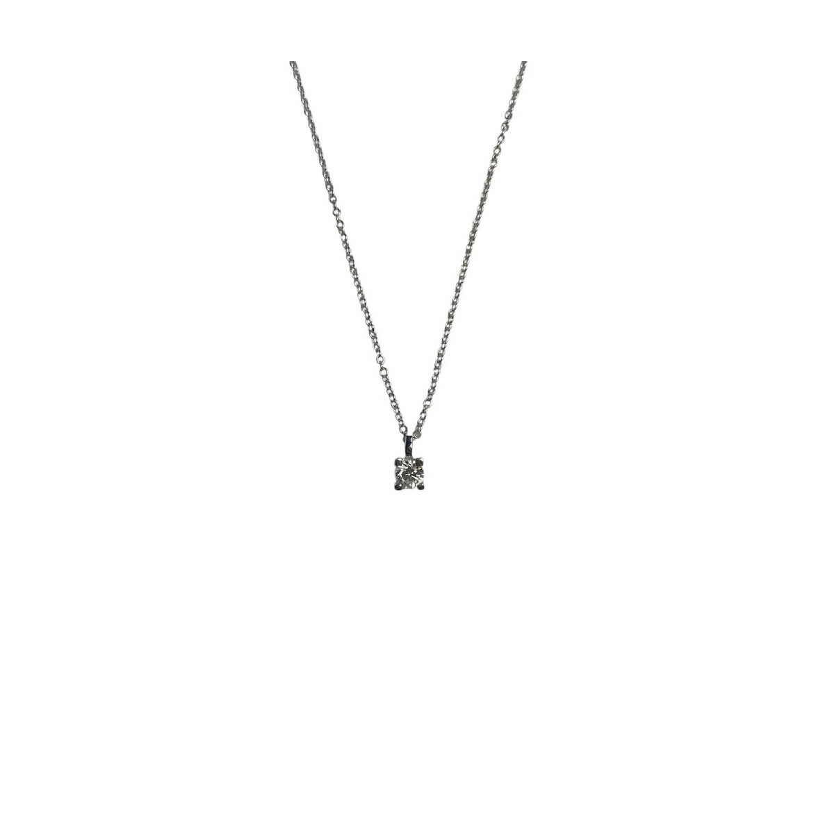 0,26 CARATS LAB DIAMOND TOP SILVER NECKLACE - DCO0013P