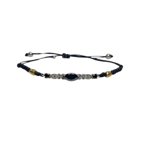 BLACK TOP SILVER BRACELET - PU7925PMAN