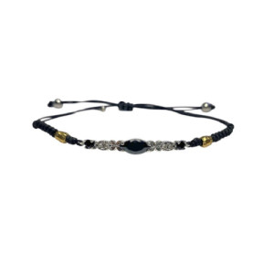 BLACK TOP SILVER BRACELET - PU7925PMAN