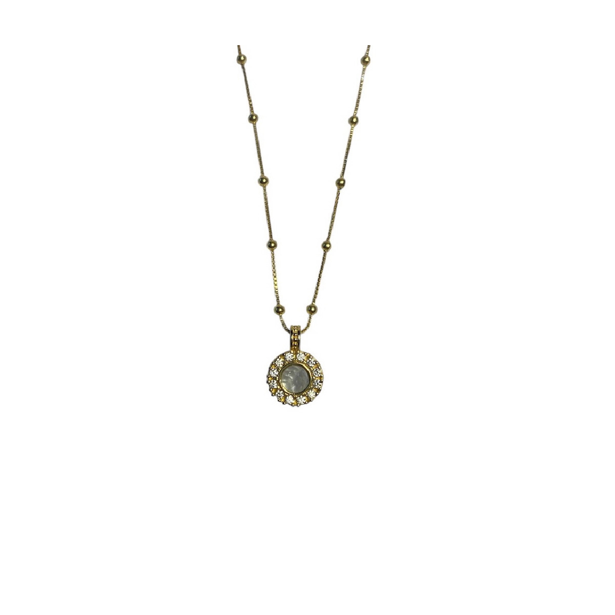 NACRE TOP SILVER NECKLACE - CO8125PXCAD