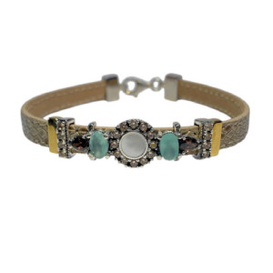 CHALCEODNY TOP SILVER BRACELET - PU8125PC