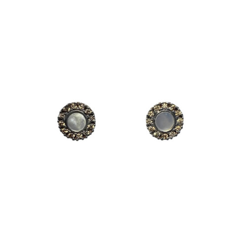 NACRE TOP SILVER EARRINGS - PE8125P
