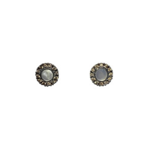 NACRE TOP SILVER EARRINGS - PE8125P