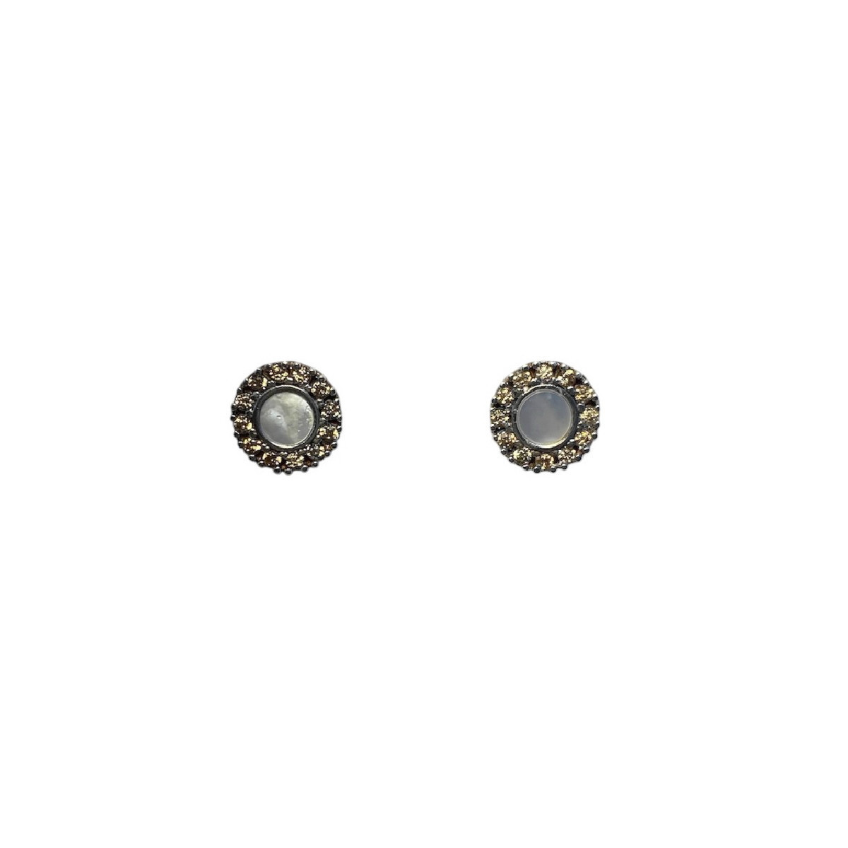NACRE TOP SILVER EARRINGS - PE8125P