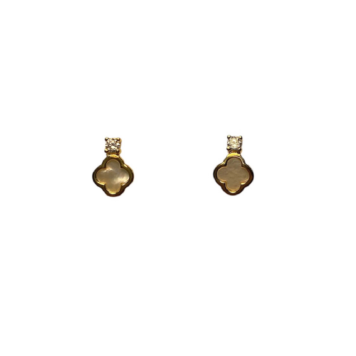 NACRE TOP SILVER EARRINGS - PE8112PX