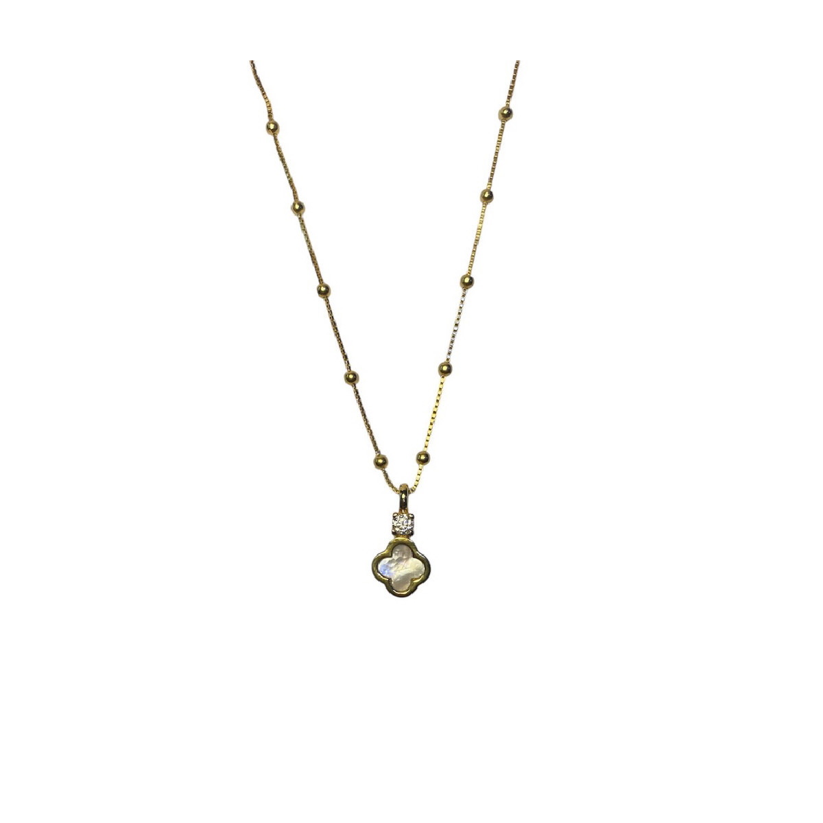 NACRE TOP SILVER NECKLACE - CO8112PXCAD