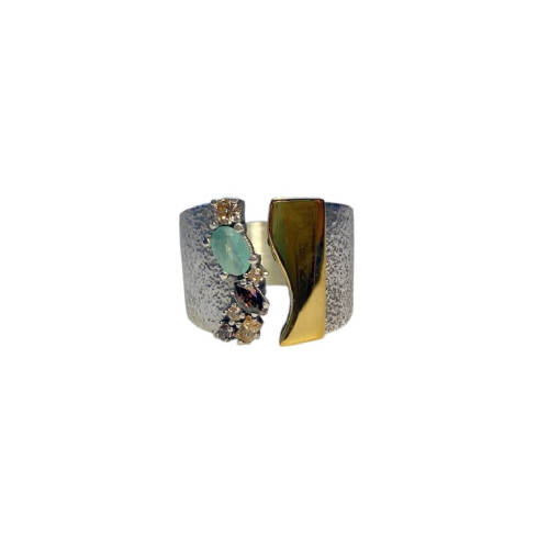 CHALCEDONY TOP SILVER RING - AN8106P